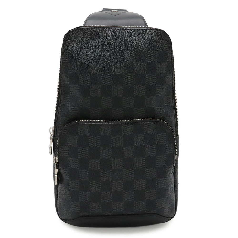 LOUIS VUITTON Damier Graphite Black Avenue Sling Bag Body Shoulder Hobo